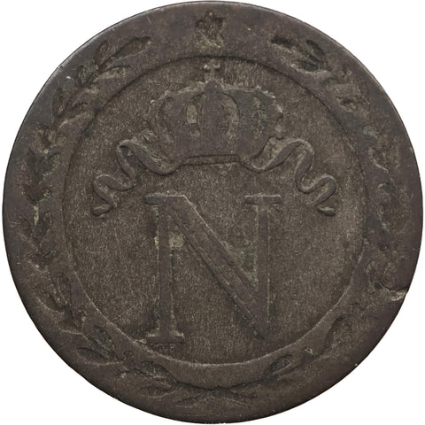 1808 10 Centimes Napoleon Bonaparte Coin France Rouen Mint