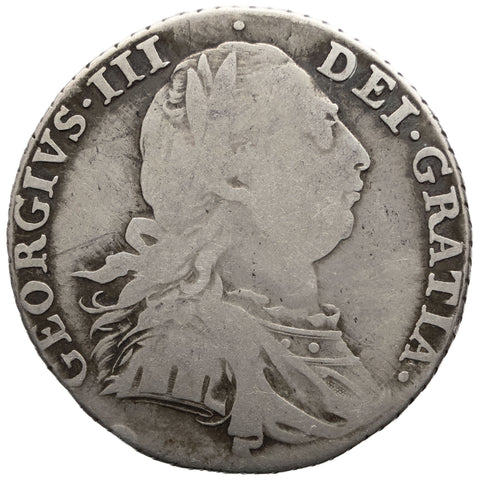 1787 Shilling George III Coin UK Silver