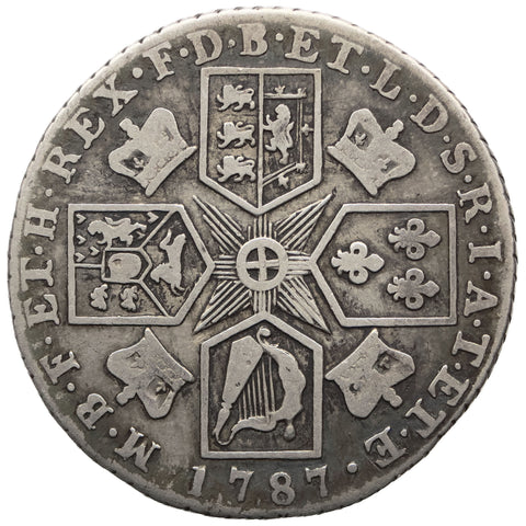 1787 Shilling George III Coin UK Silver