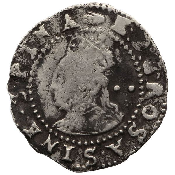 1590 - 1592 Half Groat Elizabeth I Coin 6th issue London Hand mm