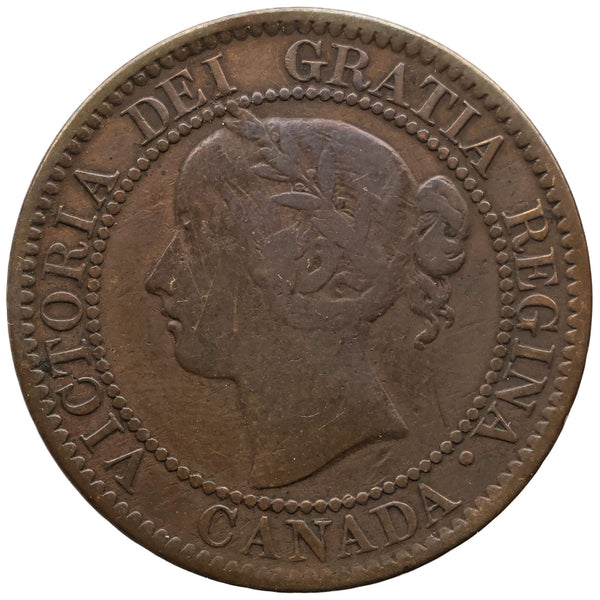 1859 One Cent Canada Coin Queen Victoria