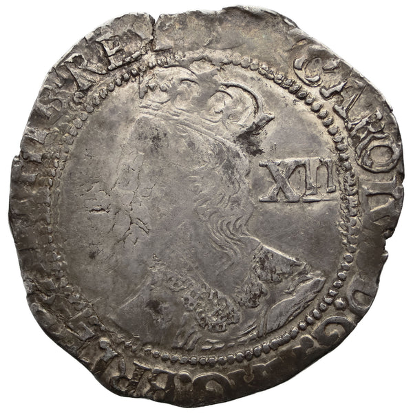 1643 - 1646 Shilling Charles I Coin England Group F 6th bust Silver