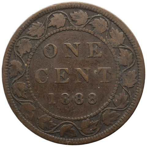 1888 One Cent Canada Queen Victoria Coin