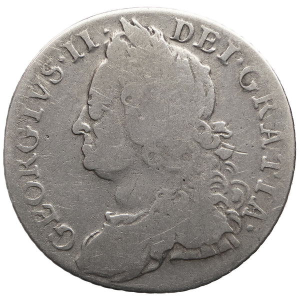 1758 Shilling George II Coin UK Silver Older bust