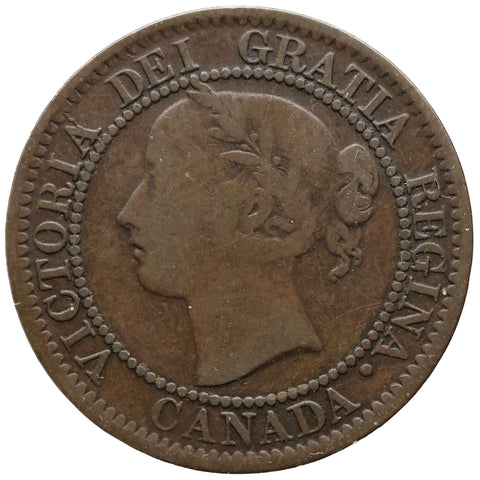 1859 One Cent Canada Coin Queen Victoria