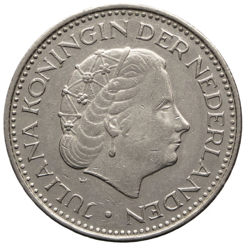 1972 One Gulden Netherlands Juliana Coin