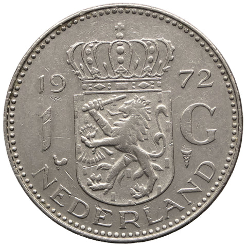 1972 One Gulden Netherlands Juliana Coin