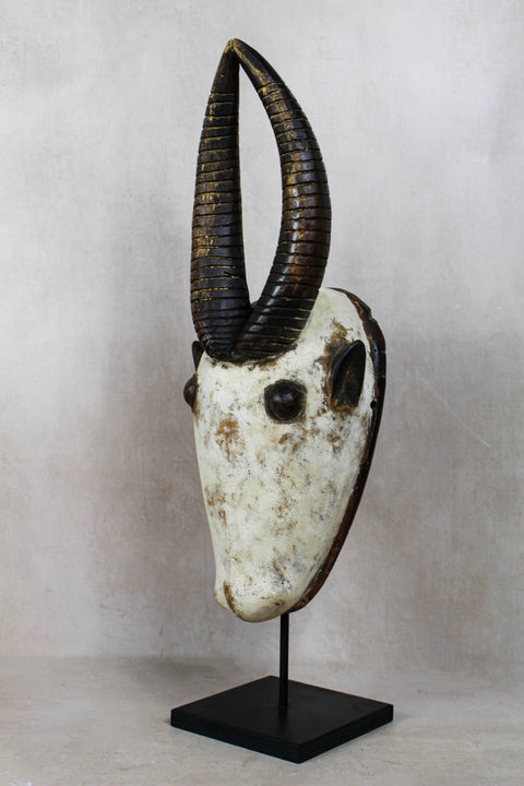 Kwele Ridged-Horn Antelope Mask – Gabon - 110.1