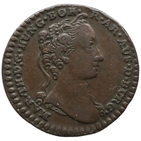 1744 1 Liard / Oord Austrian Netherlands Maria Theresia Coin