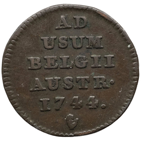 1744 1 Liard / Oord Austrian Netherlands Maria Theresia Coin