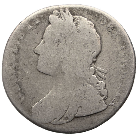 1732 Shilling George II Coin UK Silver Roses and plumes in angles