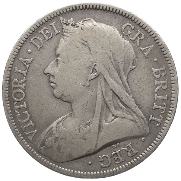 1893 Half Crown Victoria Silver Coin UK 3rd portrait