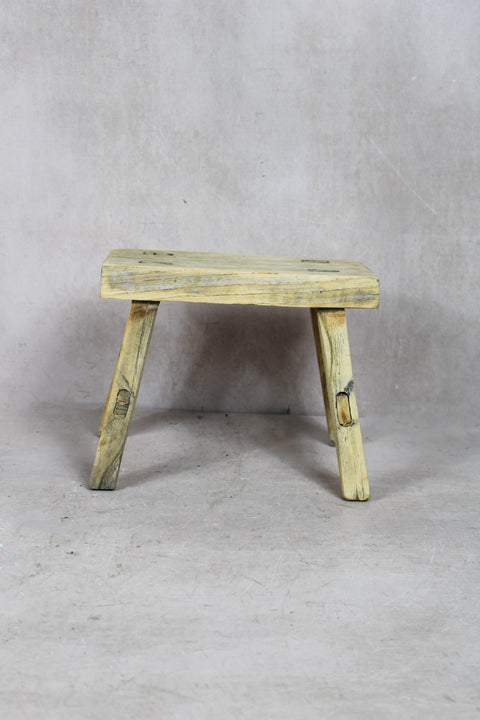 Vintage Rustic Stool Small - Elm wood - 45