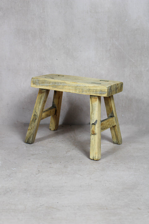Vintage Rustic Stool Small - Elm wood - 45