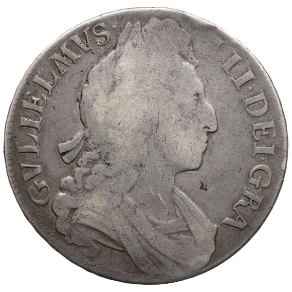 1700 Crown William III Coin UK Silver Decimo Tertio 3rd bust 3rd harp