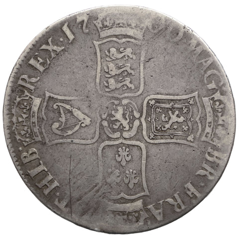 1700 Crown William III Coin UK Silver Decimo Tertio 3rd bust 3rd harp