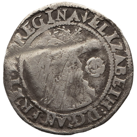 1561 3 Pence Elizabeth I Coin Silver England 3rd issue Pheon Mintmark