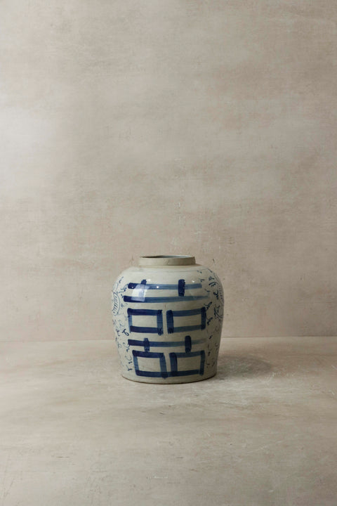 Pot en porcelaine bleu et blanc ancien n° 4