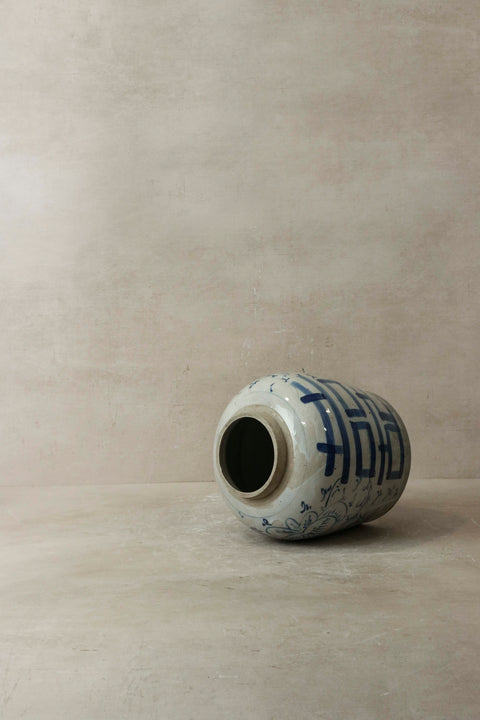Alte blau-weiße Porzellanvase Nr. 3