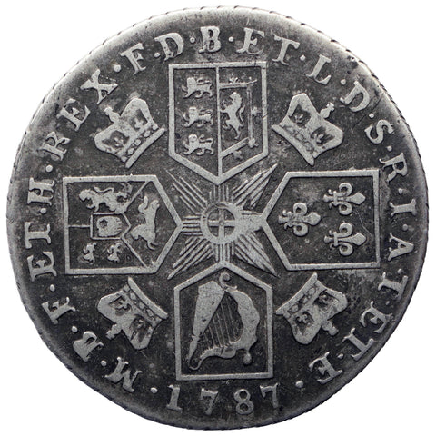 1787 Shilling George III Coin Silver UK