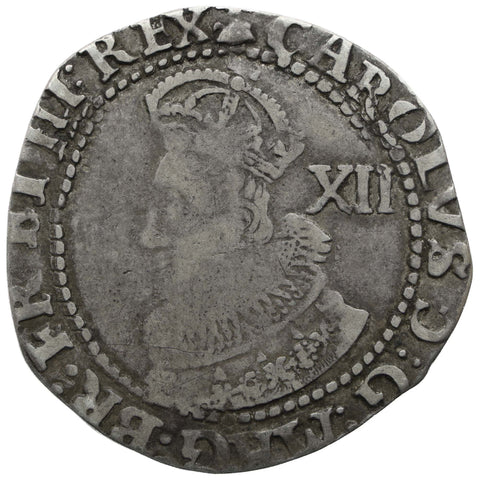 1626 Shilling Charles I Coin England group A, Bust 2, mm Cross Calvary over lis