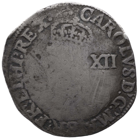 1634-1635 Shilling Charles I Coin England group D, mm Bell, 4th bust