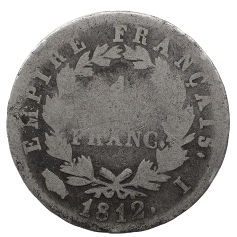 1812 I 1 Francs Napoleon Bonaparte France Coin Limoges Mint