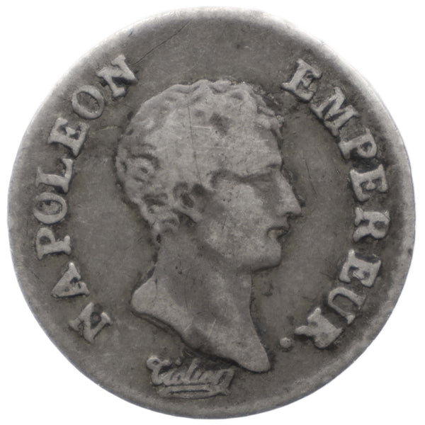 1803 A ¼ Franc Napoleon Bonaparte France Coin Paris