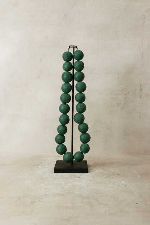 Cameroon Clay Beads- Green 36.1