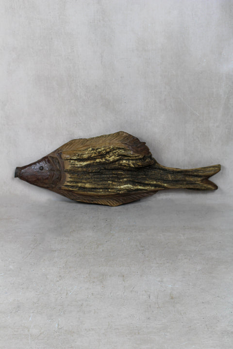 Driftwood Hand Carved Fish - 116.4