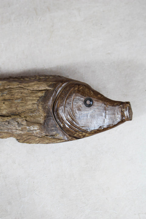 Driftwood Hand Carved Fish - 116.8