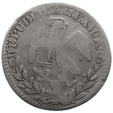 1828 Go MJ Real Mexico Coin full G large 8 Mint Guanajuato City