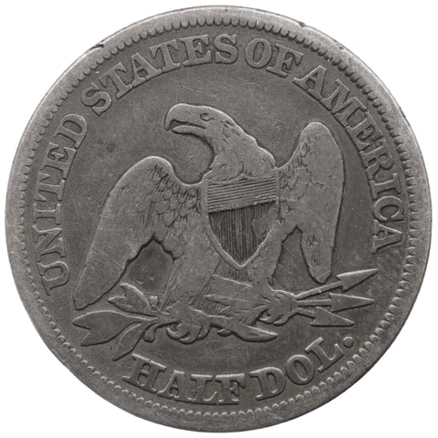 1858 Half Dollar United States Coin Seated Liberty Philadelphia