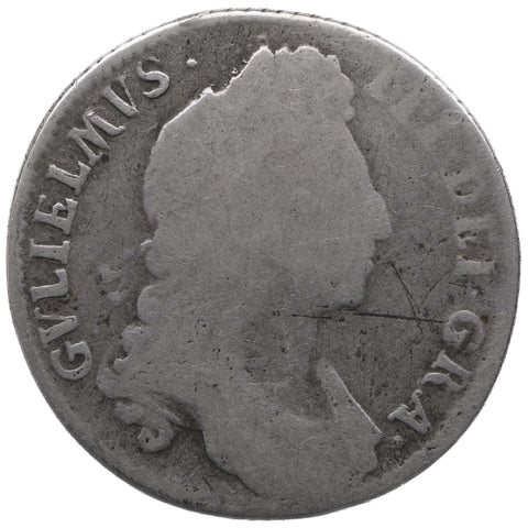 1696 Shilling William III UK Coin Silver