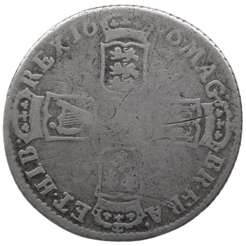 1696 Shilling William III UK Coin Silver