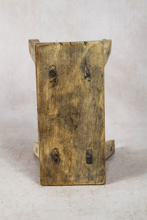 Vintage Rustic Stool Small - Elm wood - 49