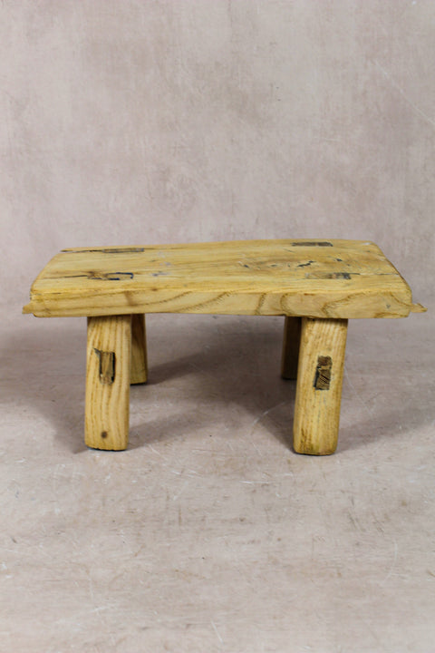 Vintage Rustic Stool Small - Elm wood - 54