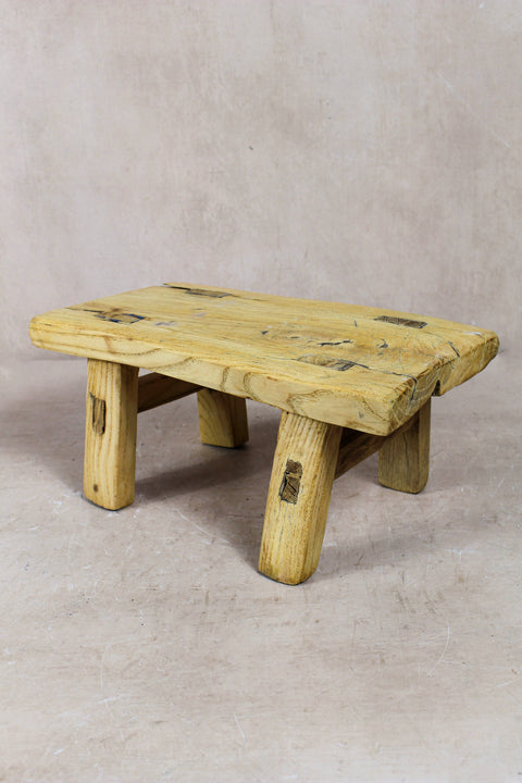 Vintage Rustic Stool Small - Elm wood - 54