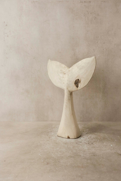 Wooden Hand carved Whale Fin - 38.1