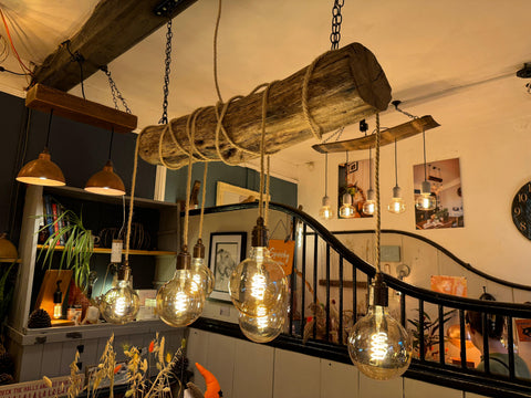 Rustic Oak Wrap Around Chandelier