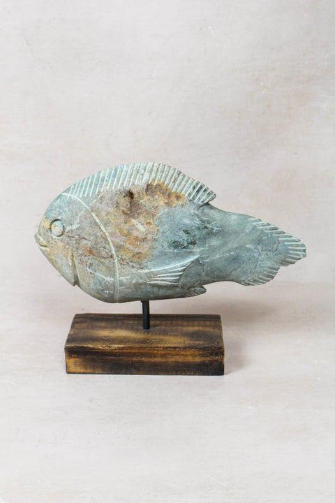 Stone Fish Sculpture - Zimbabwe - 159.12