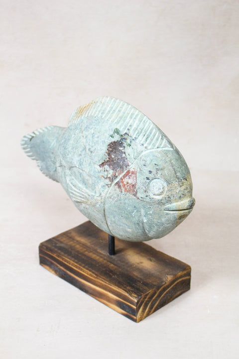 Stone Fish Sculpture - Zimbabwe - 159.12