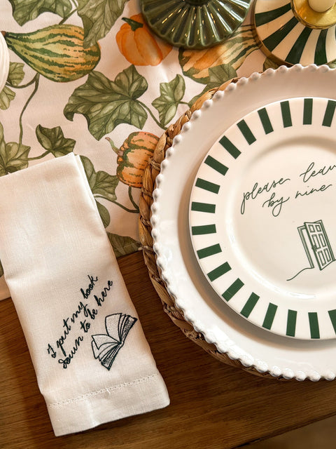 Please Leave By Nine Bone China Plate