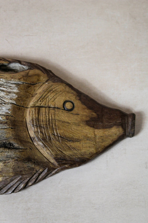 Driftwood Hand Carved Fish - 116.9