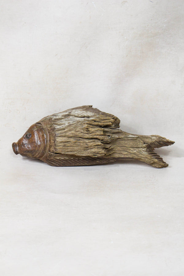 Driftwood Hand Carved Fish - 116.12