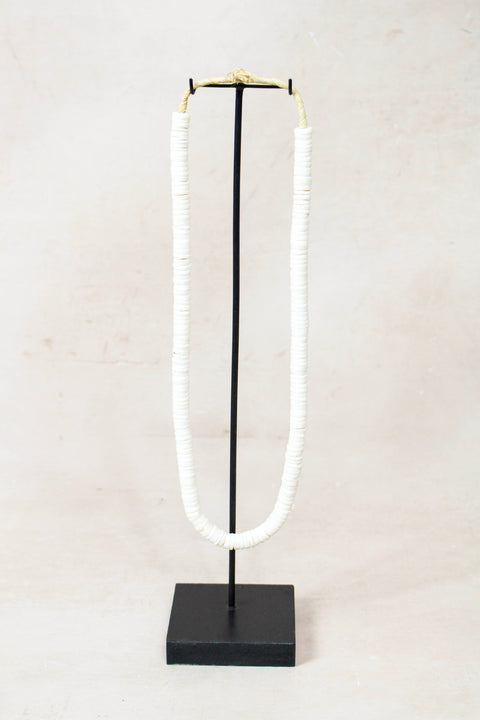 Handcrafted Ostrich Eggshell Heishi Necklace - 217.4