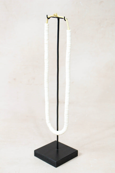 Handcrafted Ostrich Eggshell Heishi Necklace - 217.4