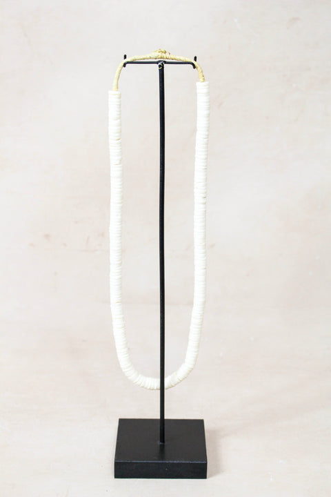 Handcrafted Ostrich Eggshell Heishi Necklace - 217.4