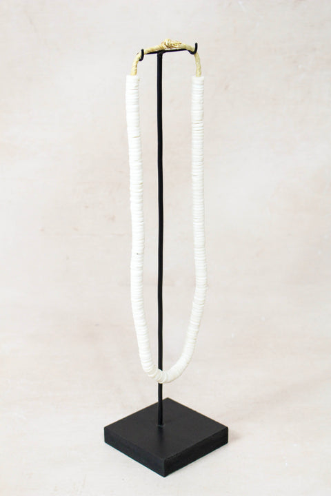 Handcrafted Ostrich Eggshell Heishi Necklace - 217.4