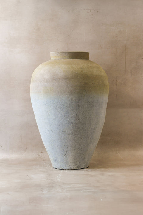 Grand pot indonésien bicolore neutre n° 33